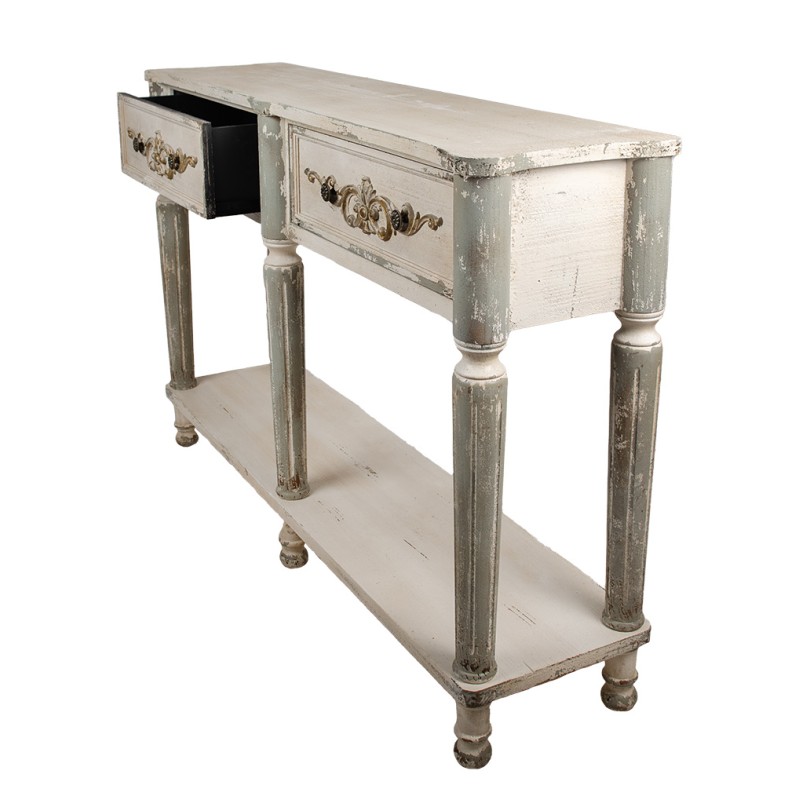 Clayre & Eef Beistelltisch 141x36x92 cm Grau Holz
