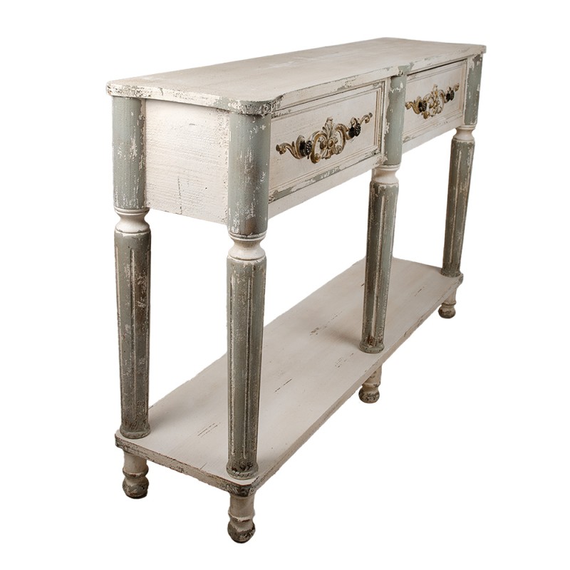 Clayre & Eef Beistelltisch 141x36x92 cm Grau Holz
