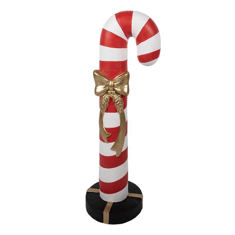 Clayre & Eef Weihnachtsdekorationsfigur Zuckerstange 34x28x91 cm Rot Weiß Kunststoff