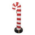 Clayre & Eef Weihnachtsdekorationsfigur Zuckerstange 34x28x91 cm Rot Weiß Kunststoff