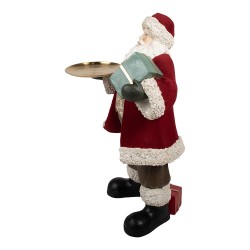 Clayre & Eef Statuetta decorativa di Natale Babbo Natale 56x50x91 cm Rosso Plastica