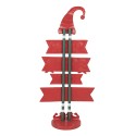 Clayre & Eef Panneaux de Noël Signe 50x27x106 Rouge Blanc Métal