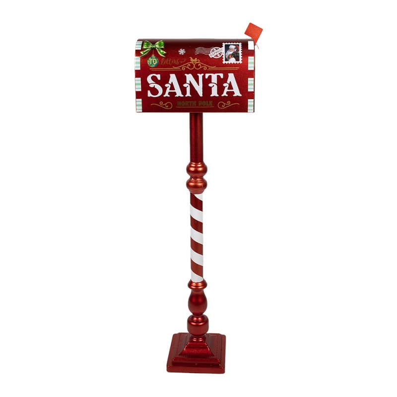 Clayre & Eef Decorazione di Natalizie Buca delle lettere 33x18x99 cm Rosso Metallo