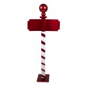 Clayre & Eef Cartello Natale Segno 46x18x110 cm Rosso Bianco Metallo