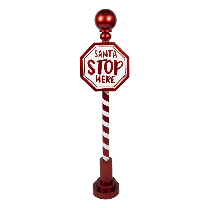 Clayre & Eef Cartello Natale Segno 20x16x107 cm Rosso Metallo