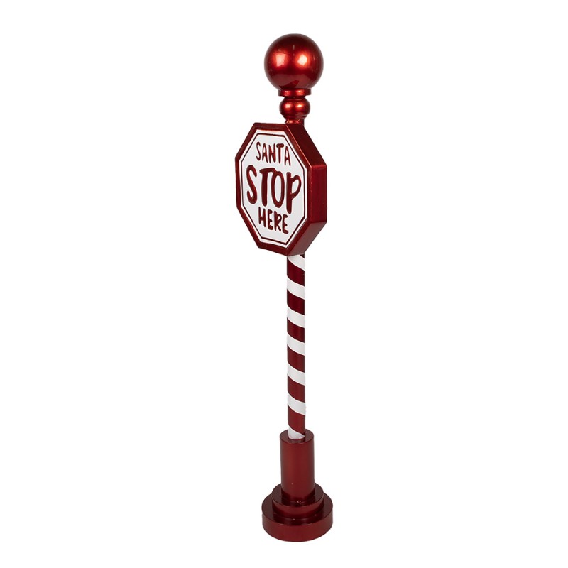 Clayre & Eef Cartello Natale Segno 20x16x107 cm Rosso Metallo