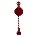 Clayre & Eef Cartello Natale Segno 20x16x107 cm Rosso Metallo