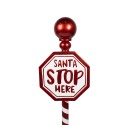 Clayre & Eef Cartello Natale Segno 20x16x107 cm Rosso Metallo