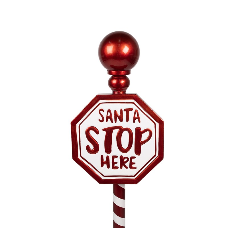 Clayre & Eef Cartello Natale Segno 20x16x107 cm Rosso Metallo