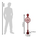 Clayre & Eef Cartello Natale Segno 20x16x107 cm Rosso Metallo