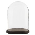 Clayre & Eef Stolp  33x22x42 cm Bruin Glas Hout Ovaal
