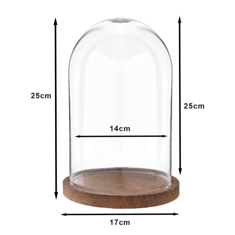 Clayre & Eef Cloche Ø 17x25 cm Transparent Glass