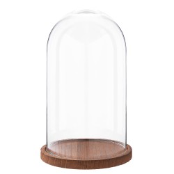 Clayre & Eef Campana Ø 16x28 cm Legno Vetro Rotondo