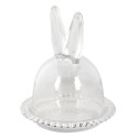 Clayre & Eef Cloche Rabbit Ø 14x16 cm Glass