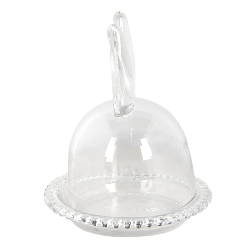 Clayre & Eef Cloche Rabbit Ø 14x16 cm Glass