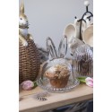 Clayre & Eef Cloche Rabbit Ø 14x16 cm Glass