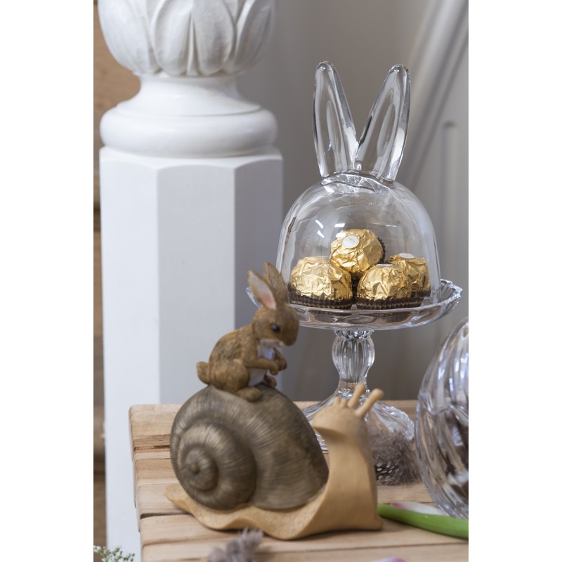 Clayre & Eef Cloche Ø 14x23 cm Glass Rabbit