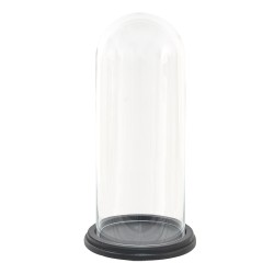 Clayre & Eef Cloche Ø 17x35 cm Wood Glass Round