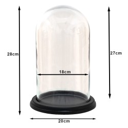 Clayre & Eef Cloche Ø 20x28 cm Transparent Glass Round