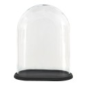 Clayre & Eef Cloche 34x20x40 cm Bois Verre Ovale