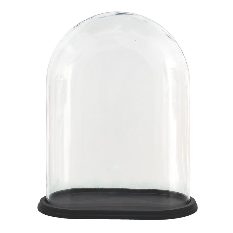 Clayre & Eef Cloche 34x20x40 cm Bois Verre Ovale
