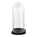 Clayre & Eef Cloche 34x20x40 cm Bois Verre Ovale