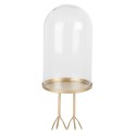 Clayre & Eef Cloche Ø 13x30 cm Couleur or Fer Verre Rond