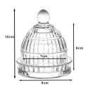 Clayre & Eef Cloche Ø 9x10 cm Transparent Glass Round