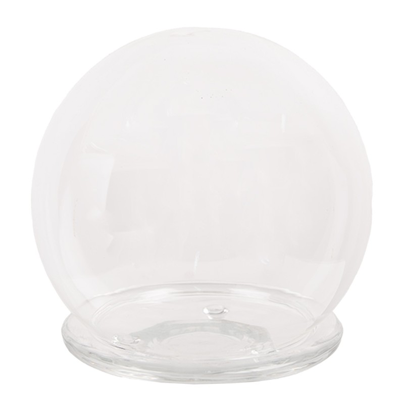 Clayre & Eef Glocke Ø 12x12 cm Transparant Glas Rund