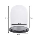 Clayre & Eef Glocke Ø 23x29 cm Transparant Glas