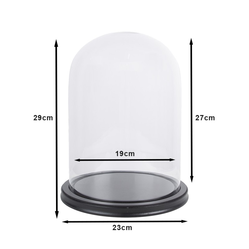 Clayre & Eef Glocke Ø 23x29 cm Transparant Glas
