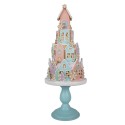 Clayre & Eef Casa di pan di zenzero 59 cm Blu Rosa Plastica