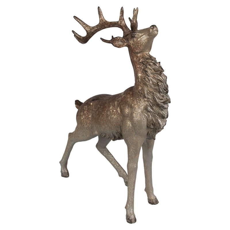 Clayre & Eef Image de décoration Cerf 42 cm Marron Plastique