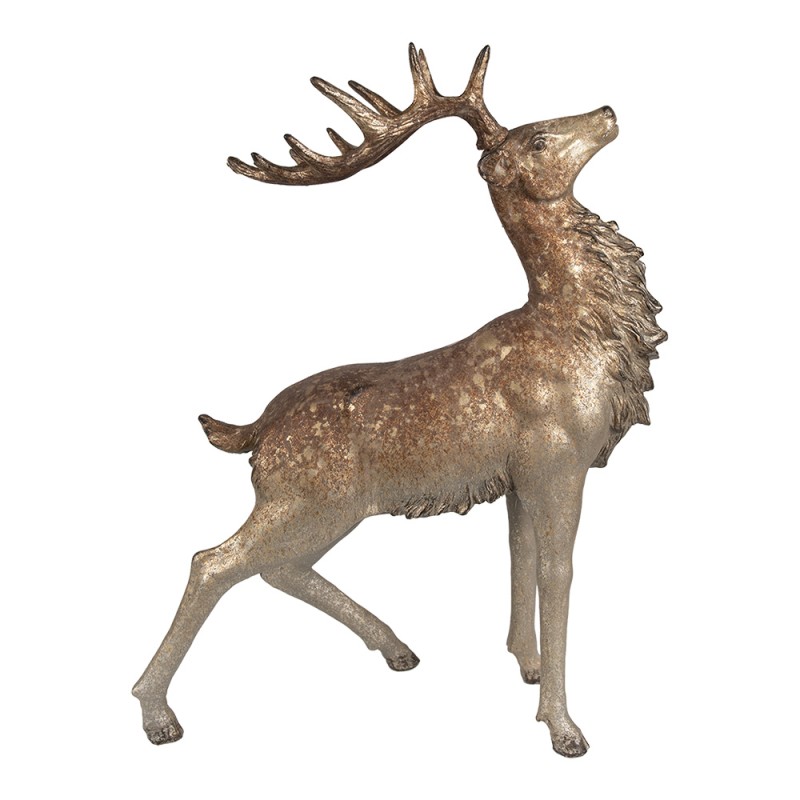 Clayre & Eef Image de décoration Cerf 42 cm Marron Plastique