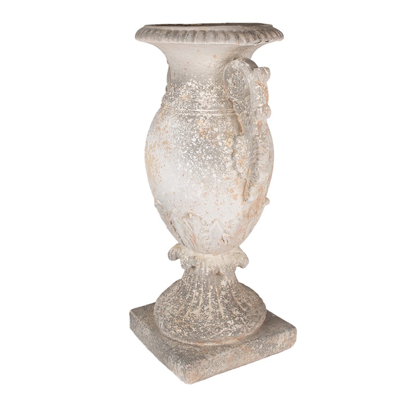 Clayre & Eef Blumentopf 34x26x60 cm Beige Grau Keramikmaterial