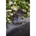 Clayre & Eef Décoration Champignon 10x7x12 cm Marron Blanc Céramique