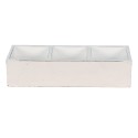 Clayre & Eef Holzkiste 33x12x7 cm Weiß Holz Rechteck