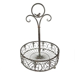 Clayre & Eef Opbergmand  Ø 33x49 cm Grijs Groen Ijzer