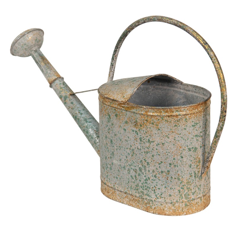 Clayre & Eef Arrosoir décoratif 50x16x33 cm Gris Vert Métal