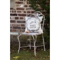 Clayre & Eef Tuinstoel 47x47x91 cm Wit Bruin IJzer