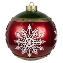 Clayre & Eef Grande Boule de Noël Décoration de Noël Ø 39x44 cm Rouge Plastique