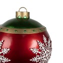 Clayre & Eef Grande Boule de Noël Décoration de Noël Ø 39x44 cm Rouge Plastique