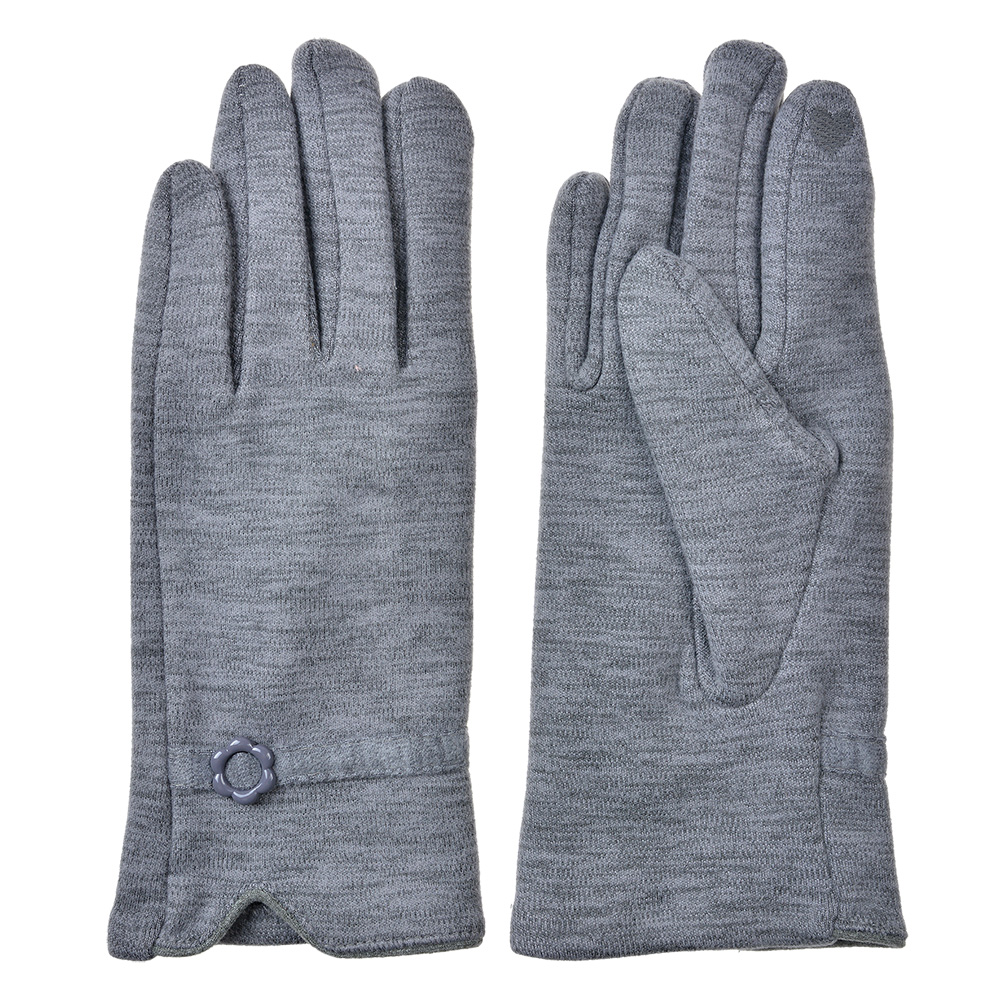 Clayre&Eef Handschoenen Winter 9x23 cm Grijs Polyester afbeelding