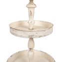 Clayre & Eef 3-Tiered Stand Ø 40x75 cm Beige Metal