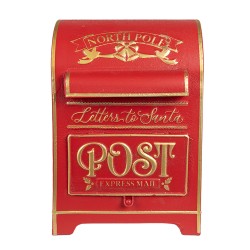 Clayre & Eef Boite aux lettres 24x20x36 cm Rouge Métal
