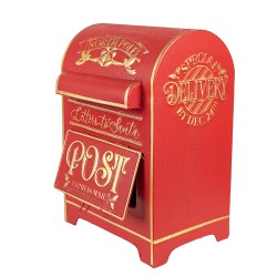 Clayre & Eef Boite aux lettres 24x20x36 cm Rouge Métal
