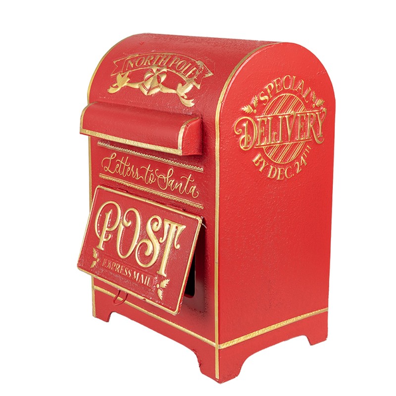 Clayre & Eef Boite aux lettres 24x20x36 cm Rouge Métal