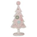 Clayre & Eef Weihnachtsdekoration Weihnachtsbaum 25 cm Rosa Kunststoff