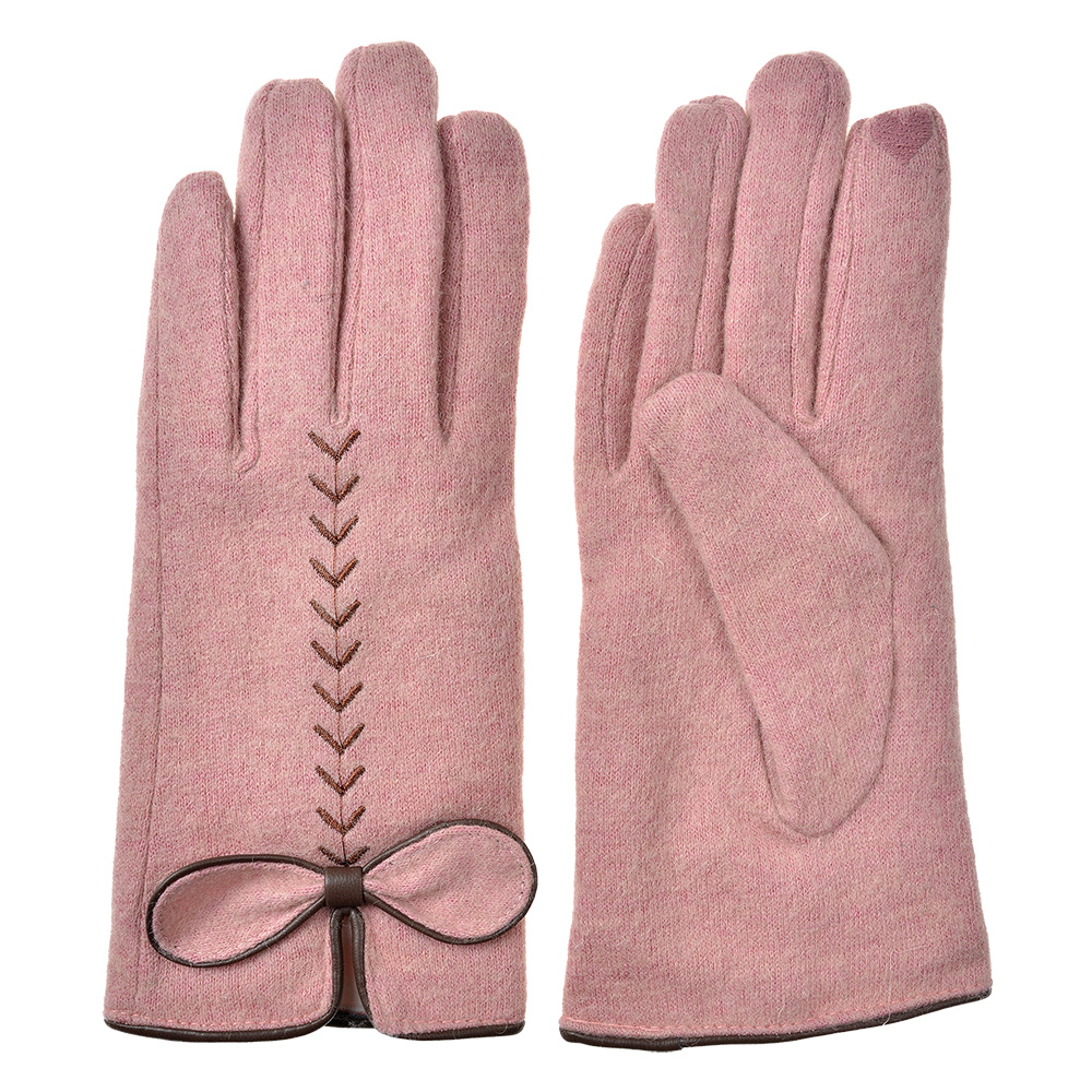 Clayre&Eef Handschoenen Winter 9x23 cm Roze Polyester afbeelding
