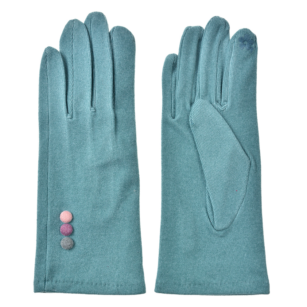 Clayre&Eef Handschoenen Winter 9x23 cm Groen Polyester afbeelding
